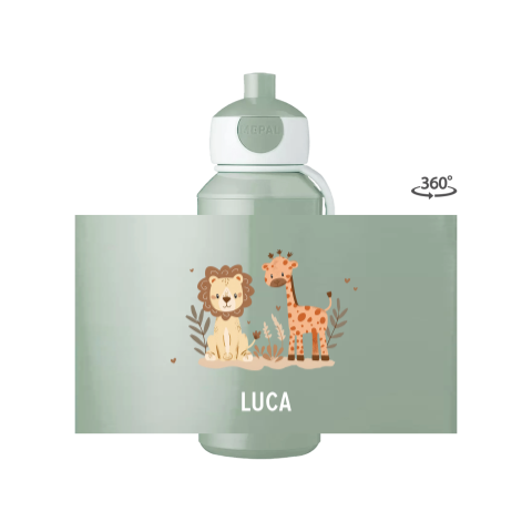 Mepal pop-up Trinkflasche Campus mit Löwen und Giraffe
