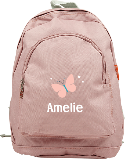 Rucksack Junior mit Schmetterling und Name