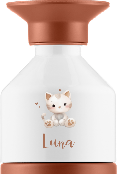Dopper Thermosflasche mit Katze und Herzen