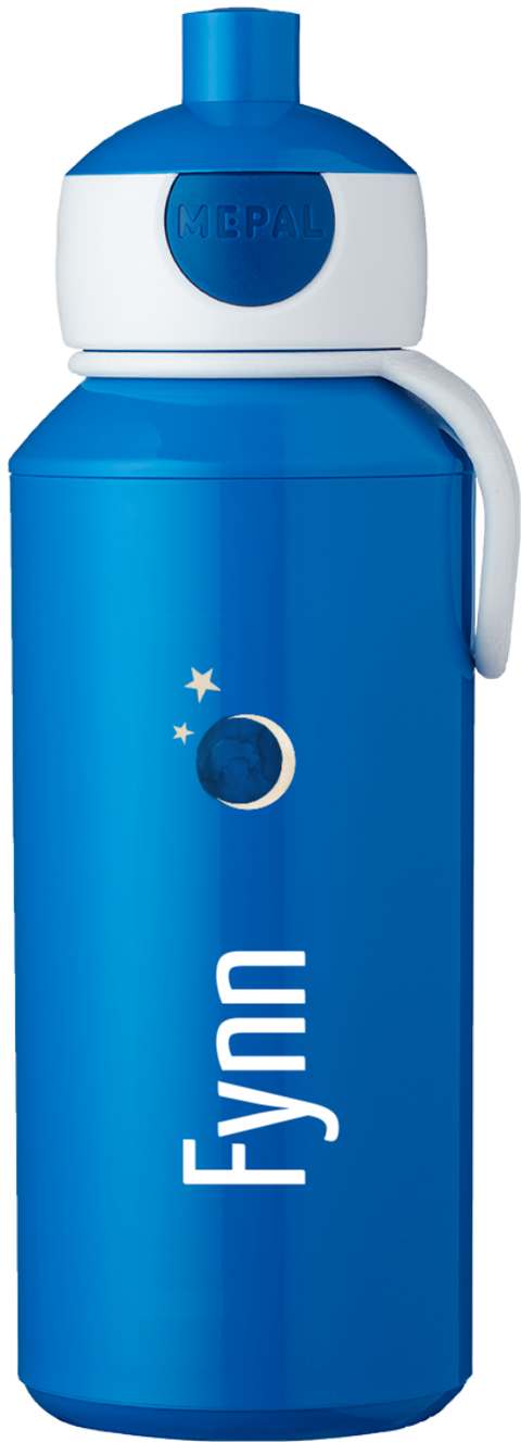 Personalisierte Mepal Pop Up Trinkflasche mit Namen und Mond