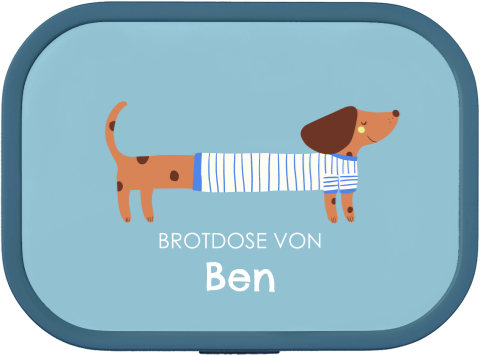 Mepal Brotdose personalisiert mit niedlichem Dackel-Design