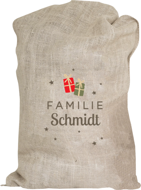 Nikolaussack groß mit Geschenk-Motiv