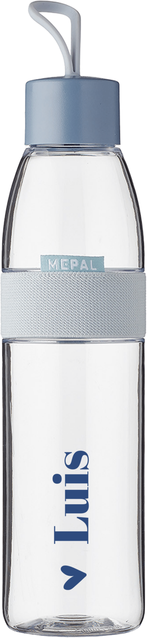 Schlichte Mepal Wasserflasche mit Namen und Herz