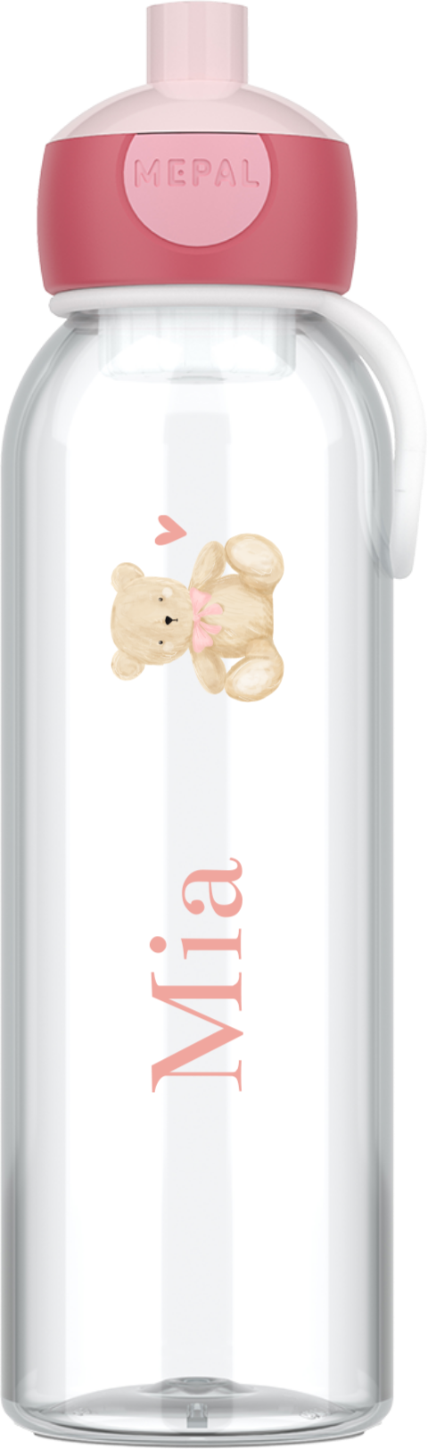 Niedliche Mepal Trinkflasche mit Namen und Teddy