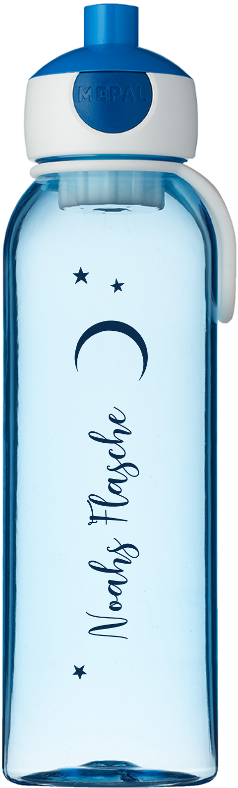 Personalisierte Wasserflasche mit Mond und Sternen