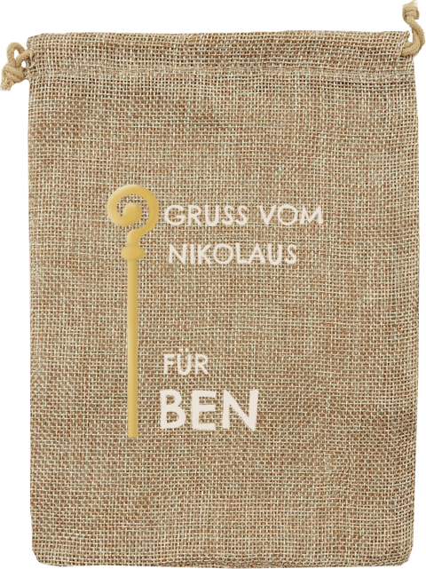 Nikolausbeutel „Geschenk vom Nikolaus“ mit Bischofsstab