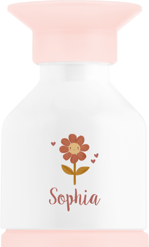 Dopper Edelstahl MINI mit Namen und Blume
