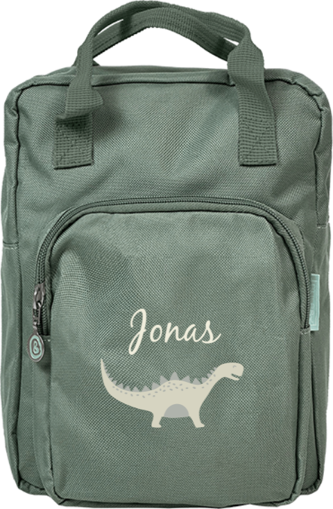 Niedlicher Rucksack mit Namen und Dinosaurier