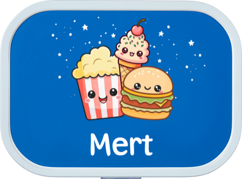 Brotdose personalisierte Mepal mit Fastfood-Design im Kawaii-Stil