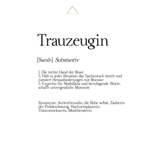 Fotofliese für Trauzeugin