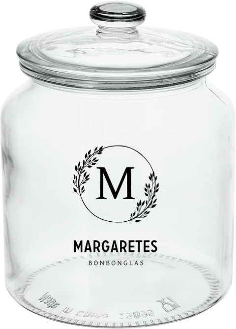 Personalisierte Bonbonglas mit Monogramm-Gravur, ideal für Mama