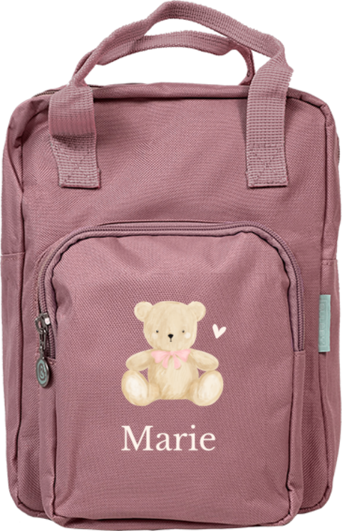 Niedlicher Rucksack mit Teddy und Namen