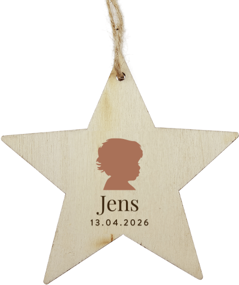 Personalisierbarer Holzanhänger zu Weihnachten mit Namen