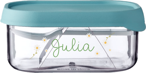 Personalsierbare Snackbox von Mepal mit Gänseblümchen