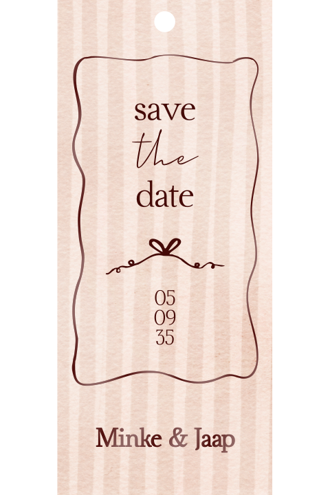Save the date rococo boekenlegger hoogglans
