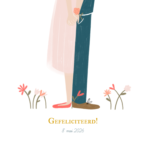 Wenskaart illustratie koppel