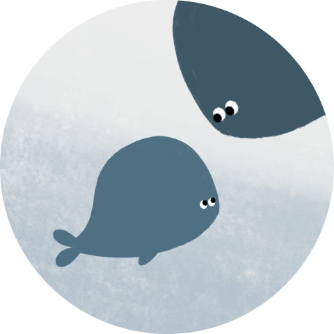 Sluitzegel zee walvis blauw
