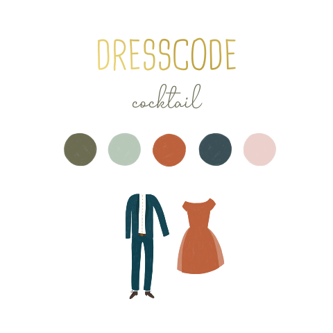 Inlegvel kalkpapier dresscode goudfolie