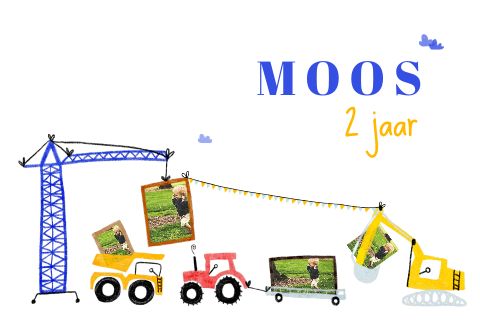 Verjaardagsuitnodiging voertuigen kinderfeestje