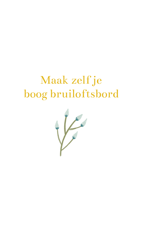 Welkomsbord bruiloft boog zelf maken
