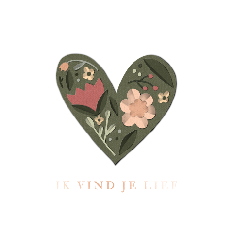 Wenskaart ik vind je lief hart