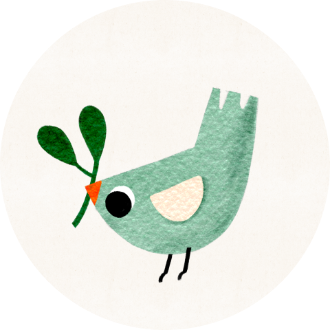 Sluitzegel vogeltje met twijgje