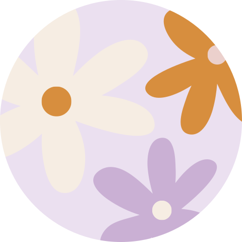 Sluitzegel lila bloemen