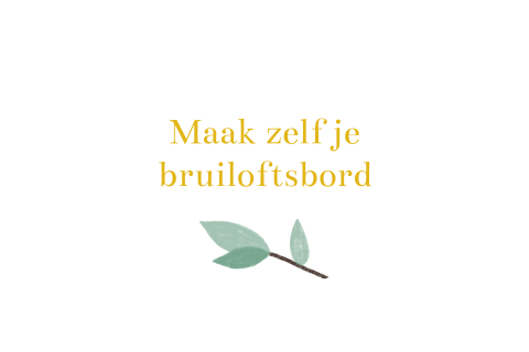 Maak zelf je liggende bruiloftsbord