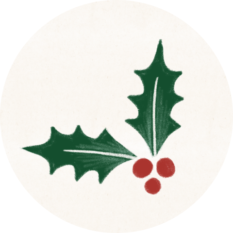 Kerst sluitzegel hulst