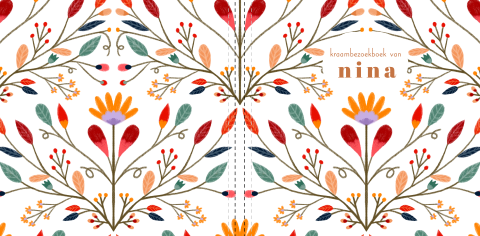 Kraambezoekboek bohemian print