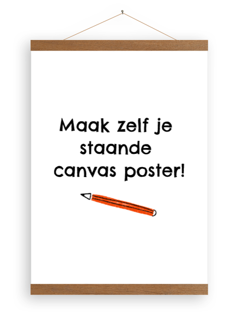 Canvasposter met latjes staand zelf maken