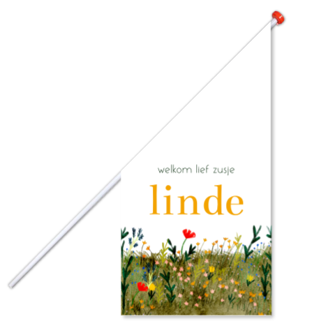 Geboortevlag wildbloemen zomer