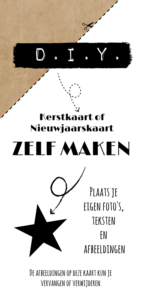 DIY Zelf je kerstkaart maken langwerpig formaat