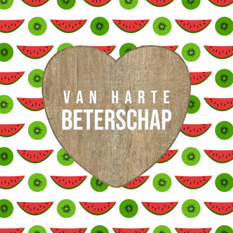 Beterschap kiwi watermeloen en hart