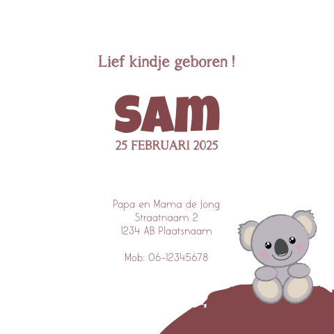 Kaart binnenkant