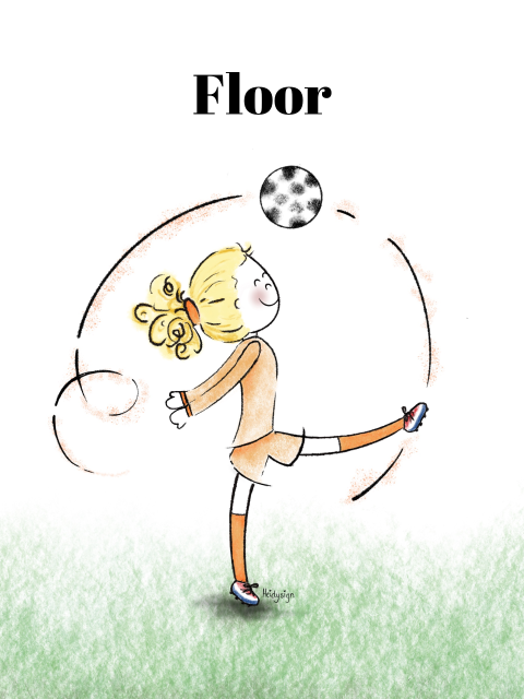 Poster voor een voetbalmeisje met naam 30x40cm