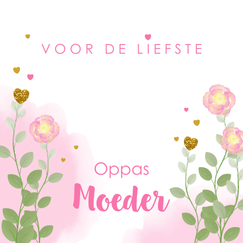 Lieve moederdag kaart voor een oppasmoeder