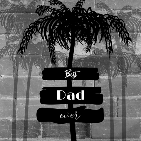 Vaderdagkaart stoer palmbomen Best dad ever