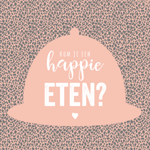 Uitnodiging kom je een happie eten