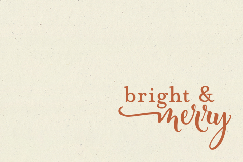 duurzame kerstkaart Bright & Merry