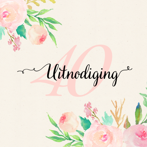 Stijlvolle uitnodiging waterverf bloemen