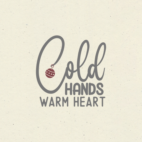 duurzame kerstkaart - Cold hands, warm heart