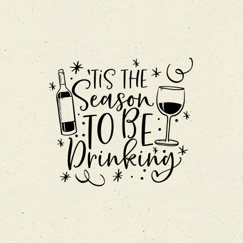 kerstkaart Tis the Season to be Drinking