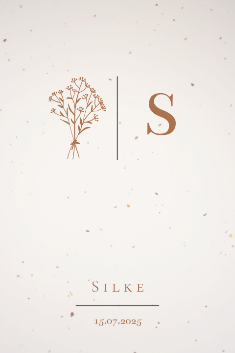 lief geboortekaartje duurzaam illustratie bloemen
