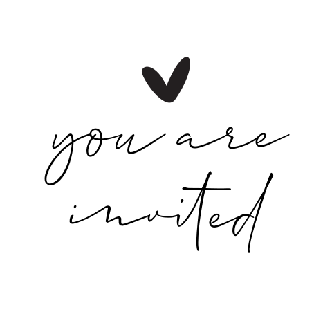 SLuitzegel trouwkaarten hartje You are invited