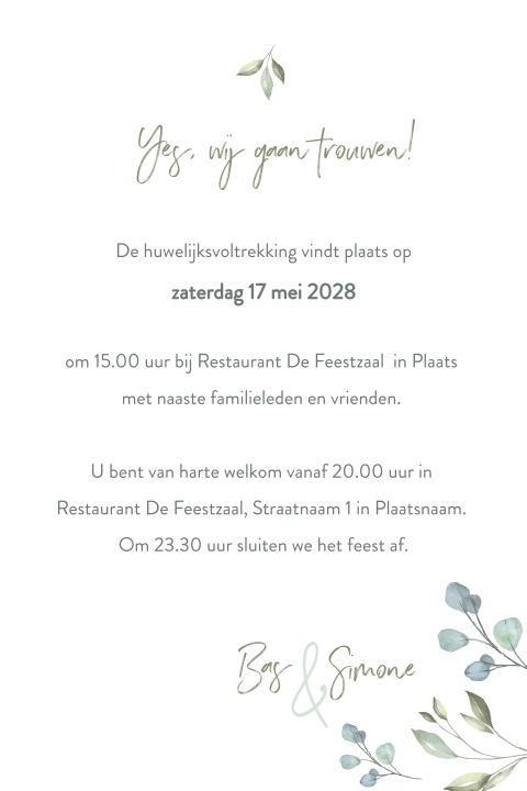 Kaart binnenkant