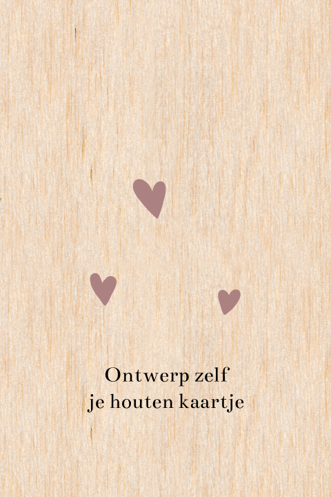 Ontwerp zelf je houten kaartje - staand formaat