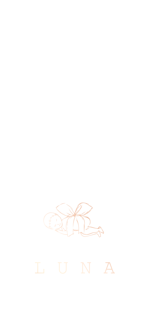 Geboortekaartje met lijntekening van baby meisje