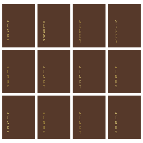 12 naamkaartjes 50x65mm bruin