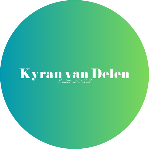 Rond geboortekaartje jongen met groen en blauw